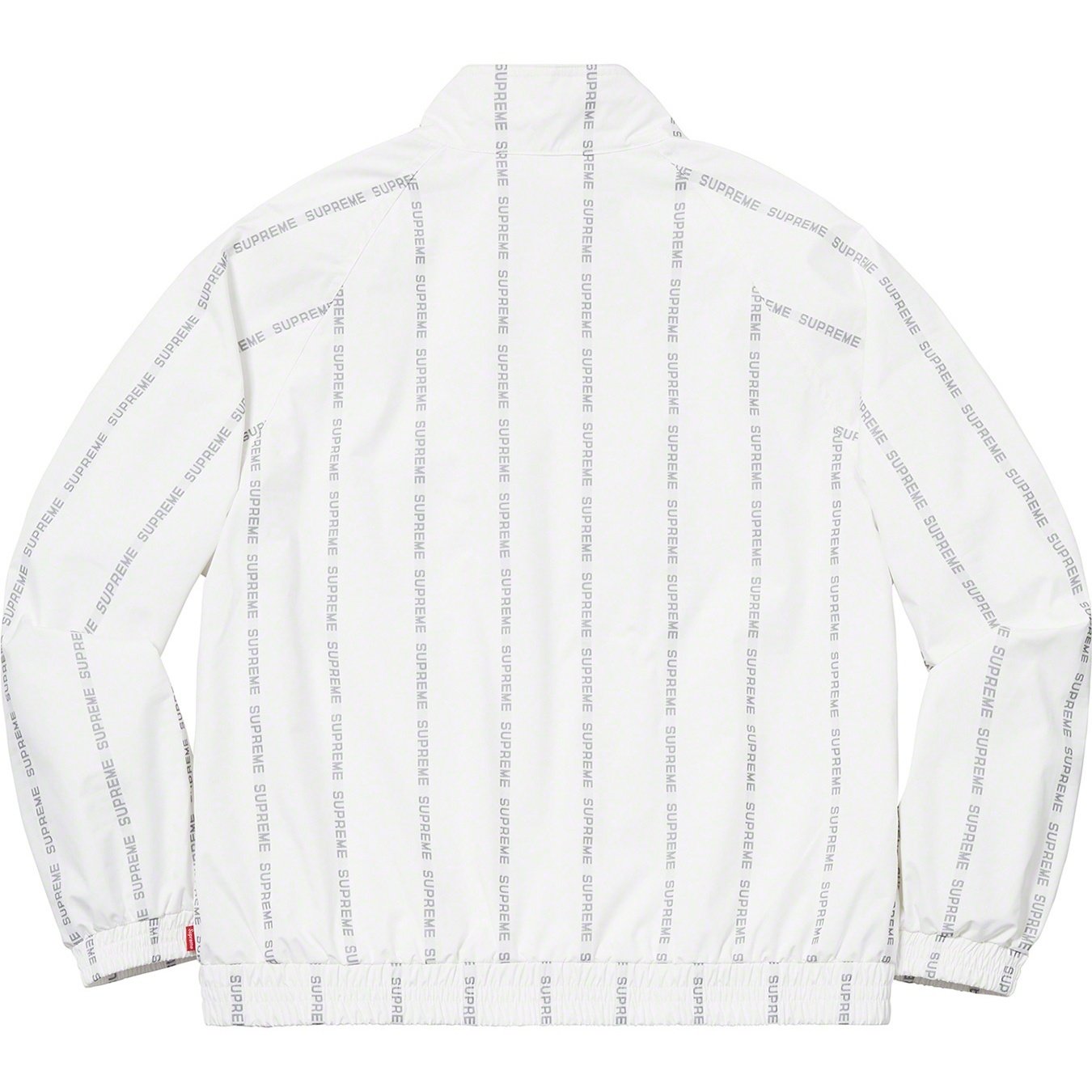 Supreme Reflective Text Track Jacket (FW18) - White - $198