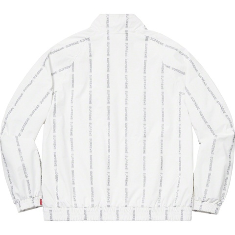 Supreme Reflective Text Track Jacket - White