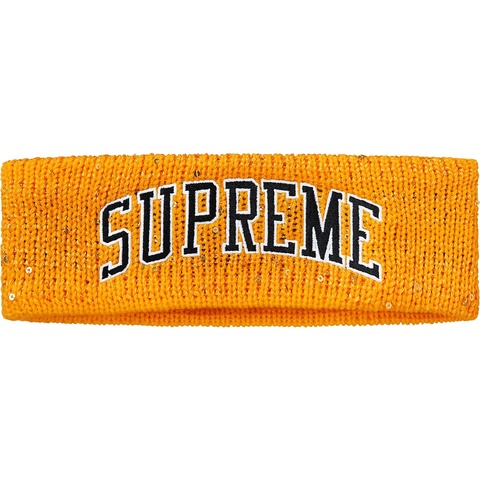 Supreme New Era® Sequin Arc Logo Headband - Yellow