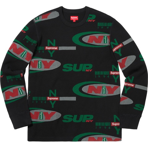 Supreme Supreme NY Waffle Thermal - Black