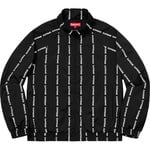 Supreme Reflective Text Track Jacket (FW18) - Black