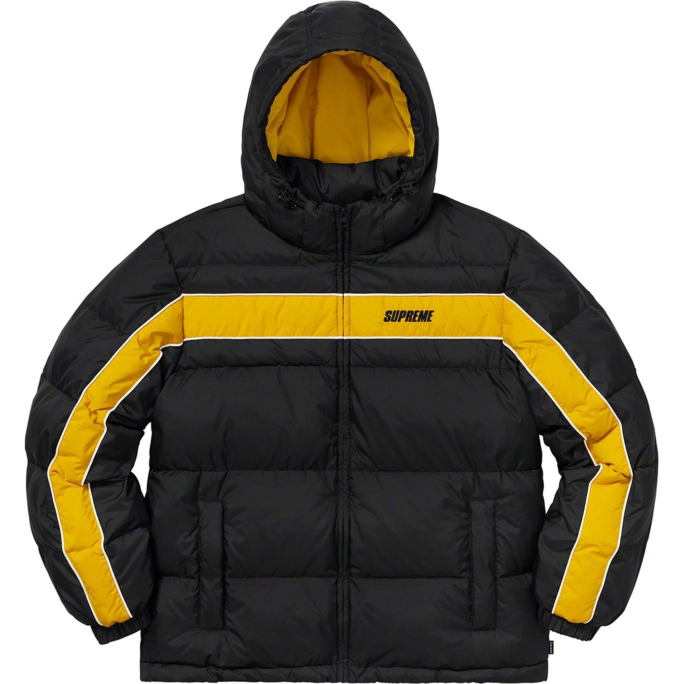 Supreme Stripe Panel Down Jacket (FW18) - $258
