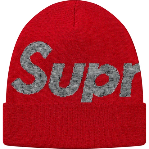 Supreme Big Logo Beanie - Red