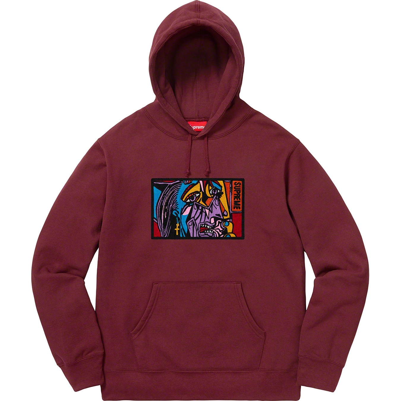 Supreme Chainstitch Hooded Sweatshirt (FW18) - Burgundy - $168