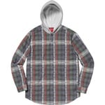Supreme Hooded Jacquard Flannel Shirt (FW18) - Navy