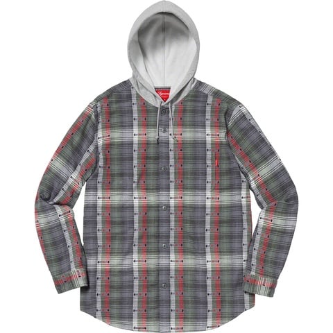トップス Supreme 18aw Hooded JacquardFlannelShirt Hooded Jacquard Flannel Shirt - fall/winter 2018 - Supreme