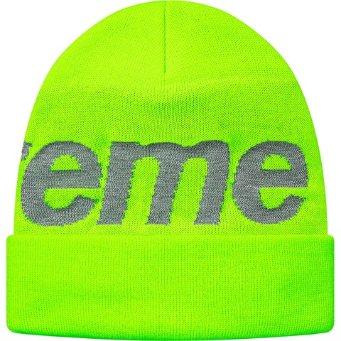 Supreme Big Logo Beanie - Bright Green