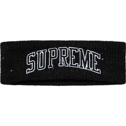 Supreme New Era® Sequin Arc Logo Headband - Black