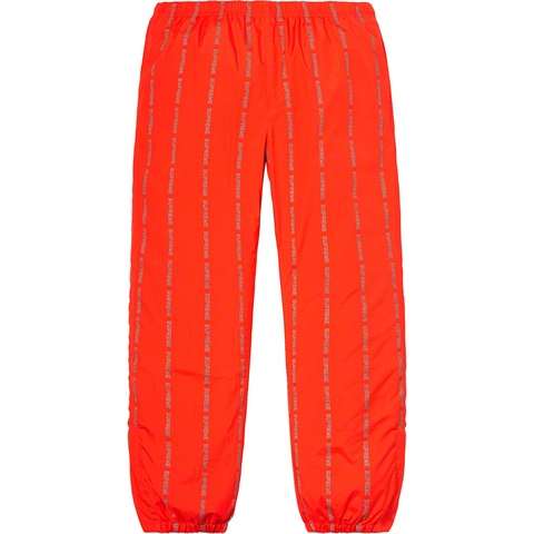 Supreme Reflective Text Track Pant - Orange