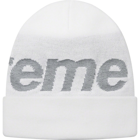 Supreme Big Logo Beanie - White