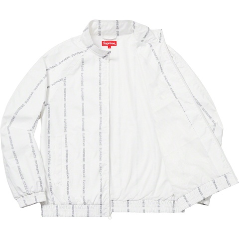 Supreme Reflective Text Track Jacket - White