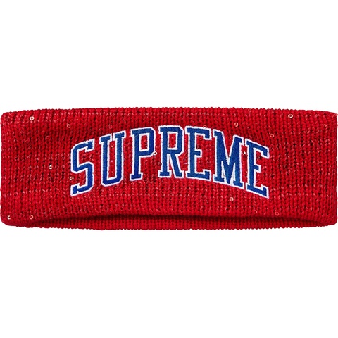 Supreme New Era® Sequin Arc Logo Headband - Red