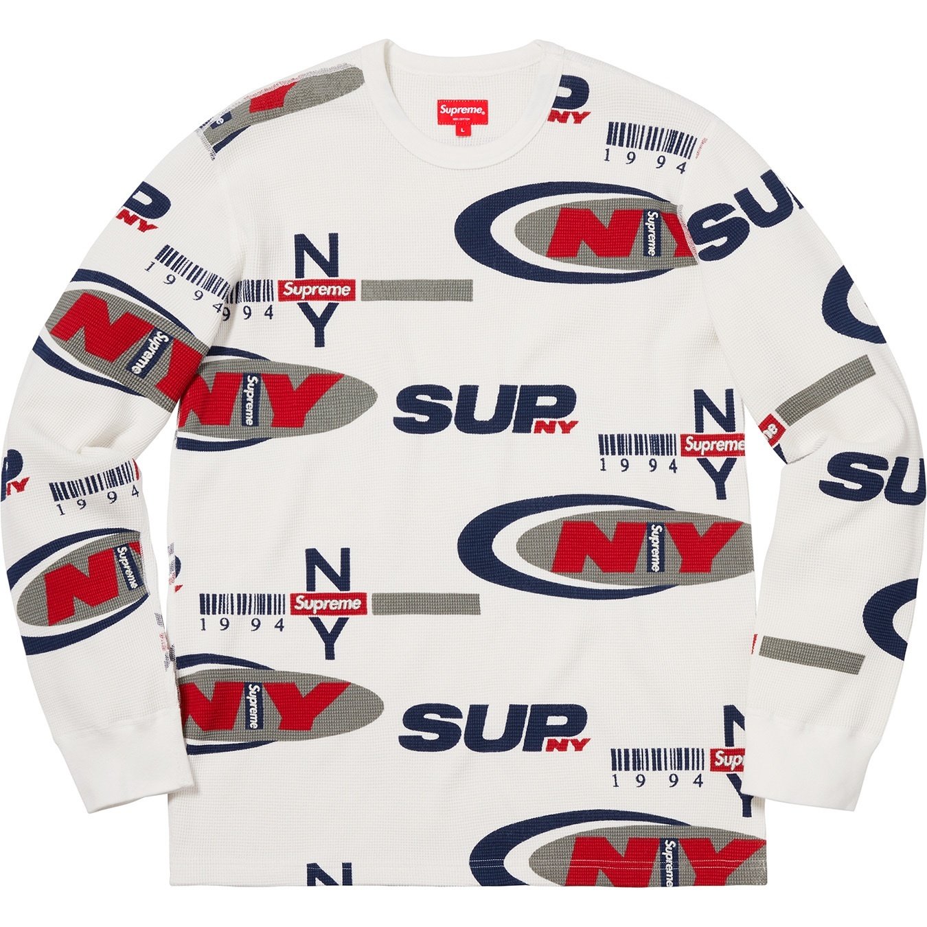 Supreme Supreme NY Waffle Thermal (FW18) - White - $110