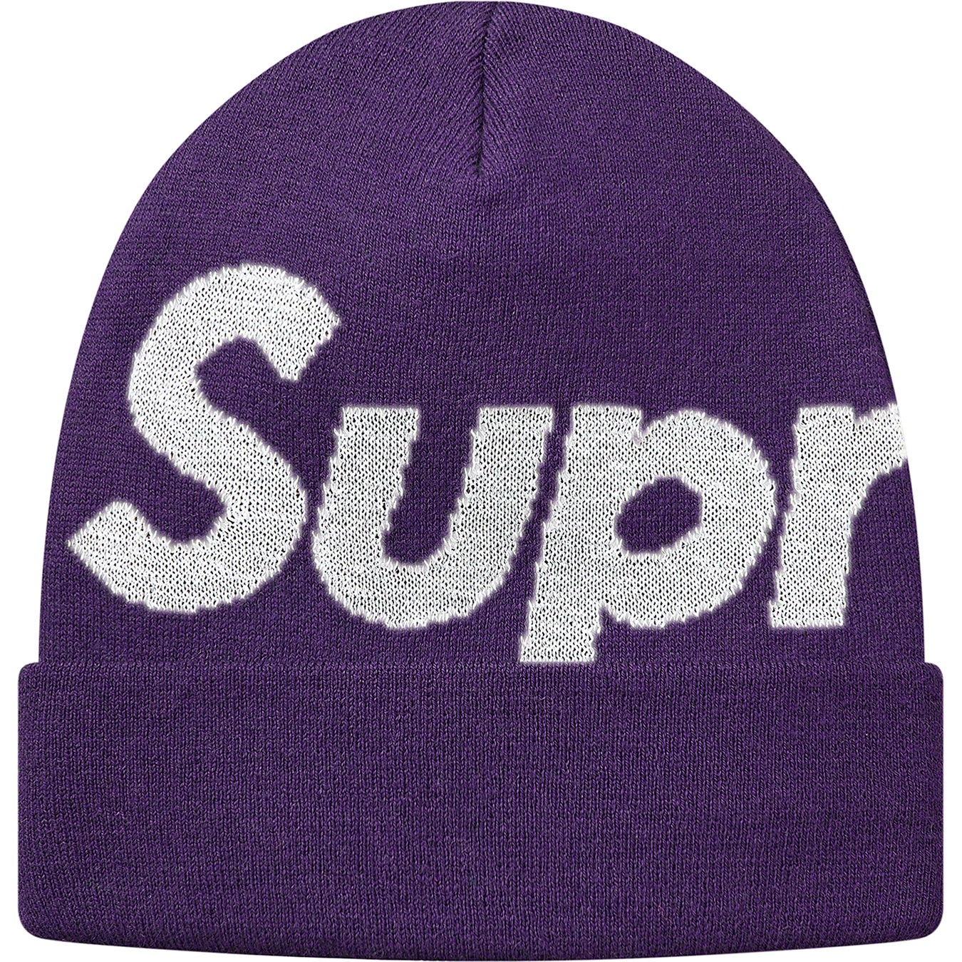 Supreme Reflective Big Logo Beanie 紫 Supreme Big Logo Beanie (FW18) - $40