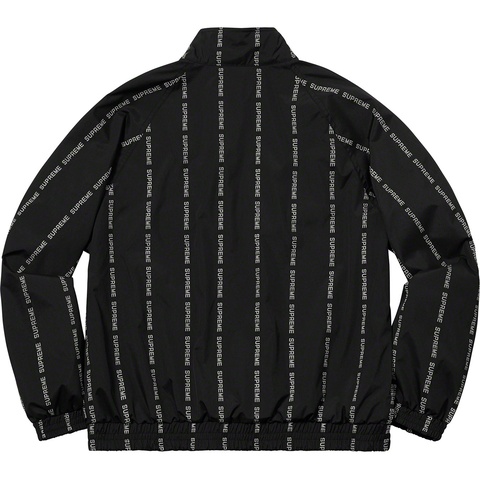 S Supreme Reflective Text Track Jacket 黒 Reflective Text Track Jacket - fall/winter 2018 - Supreme