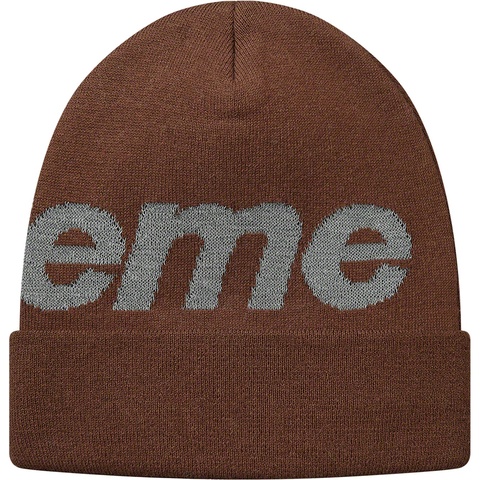 Supreme Big Logo Beanie - Brown