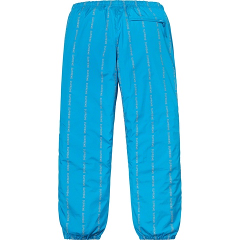 Supreme Reflective Text Track Pant - Blue