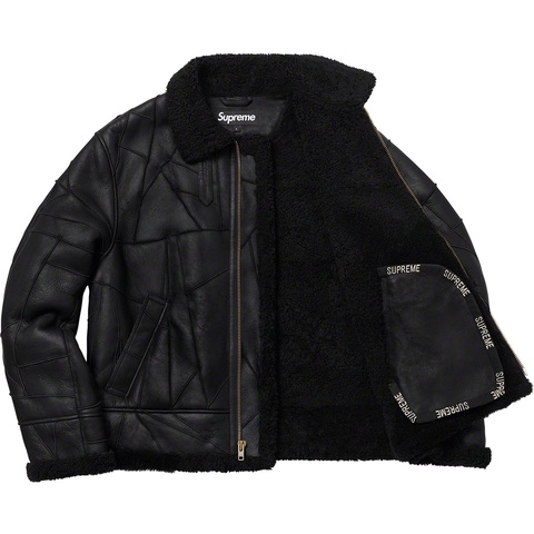 Supreme Patchwork Shearling B-3 Jacket - Black