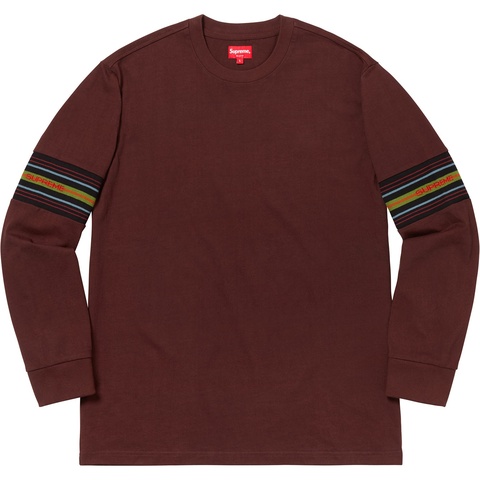 Supreme Knit Panel Stripe L/S Top - Brown