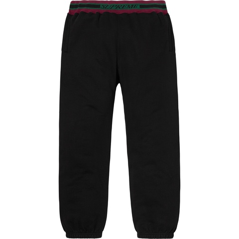 Supreme Striped Rib Sweatpant - Black