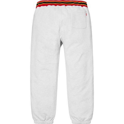 Supreme Striped Rib Sweatpant - Ash Grey