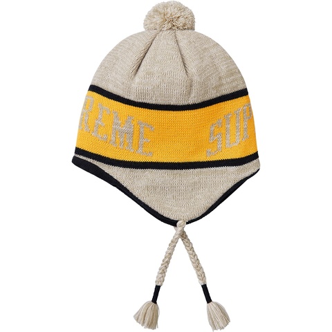 Supreme Heathered Earflap Beanie - Oatmeal