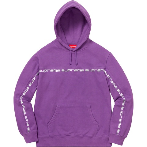 Text Stripe Hooded Sweatshirt - fall/winter 2018 - Supreme