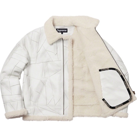 Supreme Patchwork Shearling B-3 Jacket - White