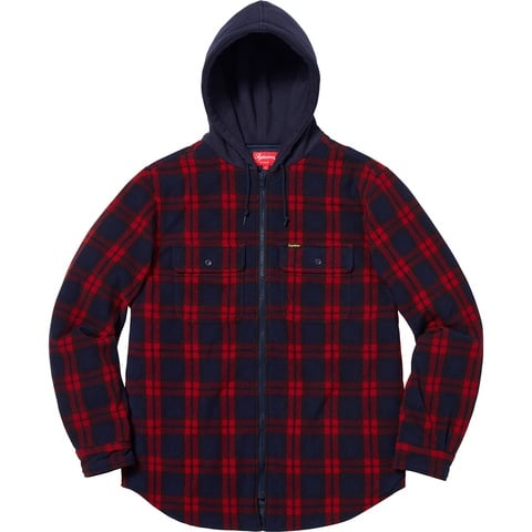 Hooded Plaid Work Shirt - fall/winter 2018 - Supreme