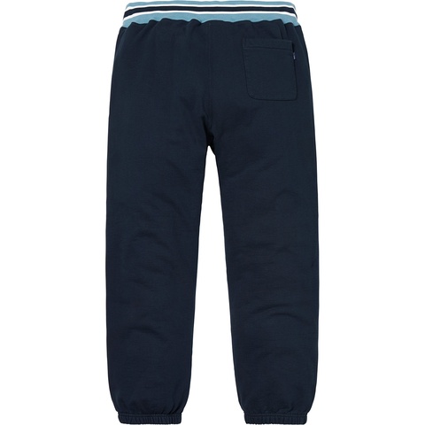 Supreme Striped Rib Sweatpant - Navy