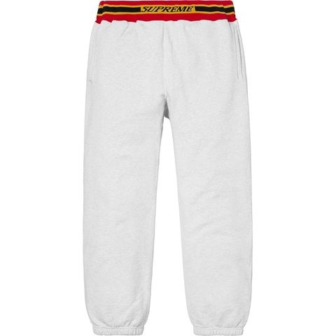 Supreme Striped Rib Sweatpant - Ash Grey
