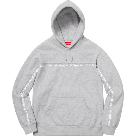 Text Stripe Hooded Sweatshirt - fall/winter 2018 - Supreme