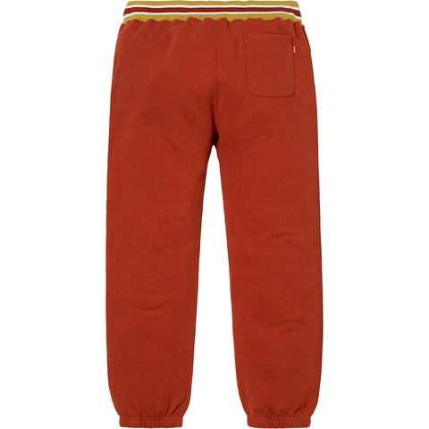 Supreme Striped Rib Sweatpant - Rust