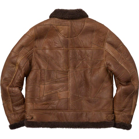Supreme Patchwork Shearling B-3 Jacket - Brown