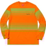 Supreme Fade Stripe L S Top (FW18) - Orange