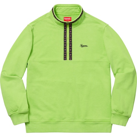 Supreme Overdyed Half Zip Sweatshirt - Lime