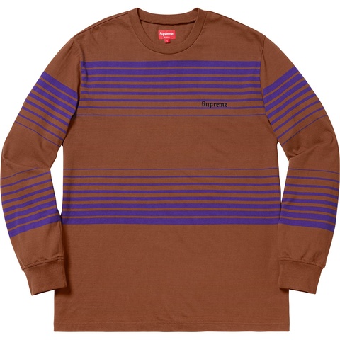 Supreme Fade Stripe L/S Top - Brown