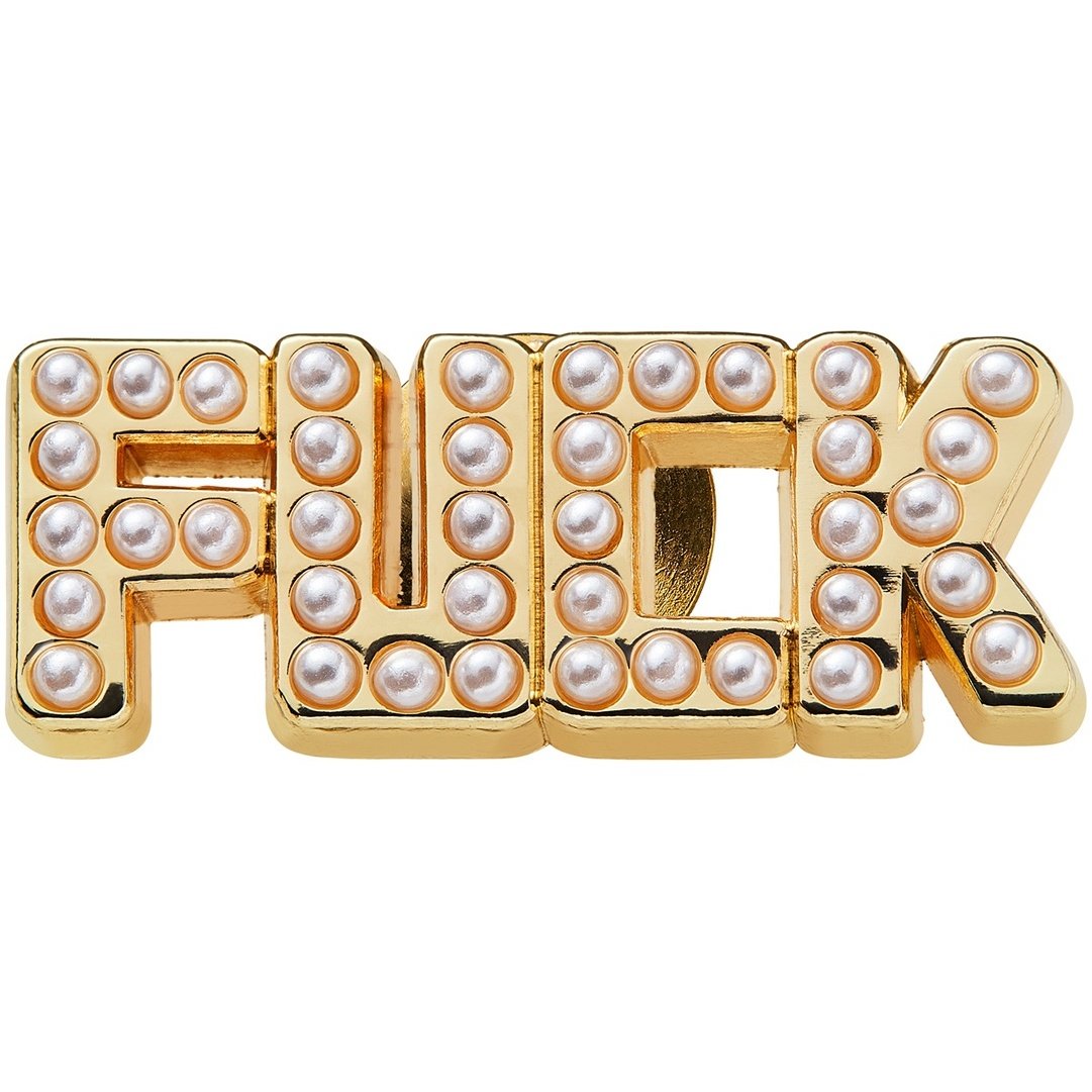 Supreme Fuck Pin (FW18) - Gold - $10
