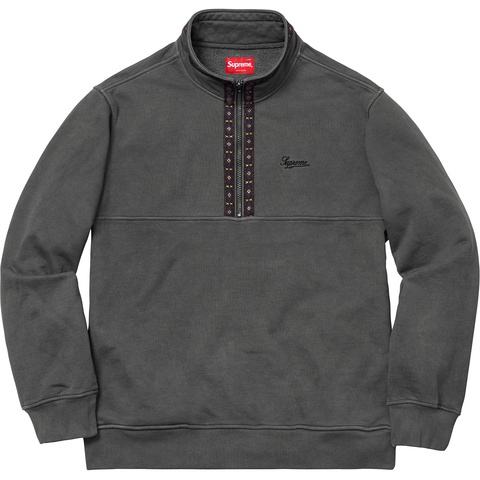 Supreme Overdyed Half Zip Sweatshirt - Black
