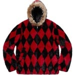 Supreme Diamond Faux Fur Jacket (FW18) - Red