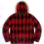 Supreme Diamond Faux Fur Jacket (FW18) - Red