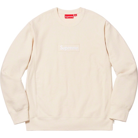 Supreme Box Logo Crewneck - Natural