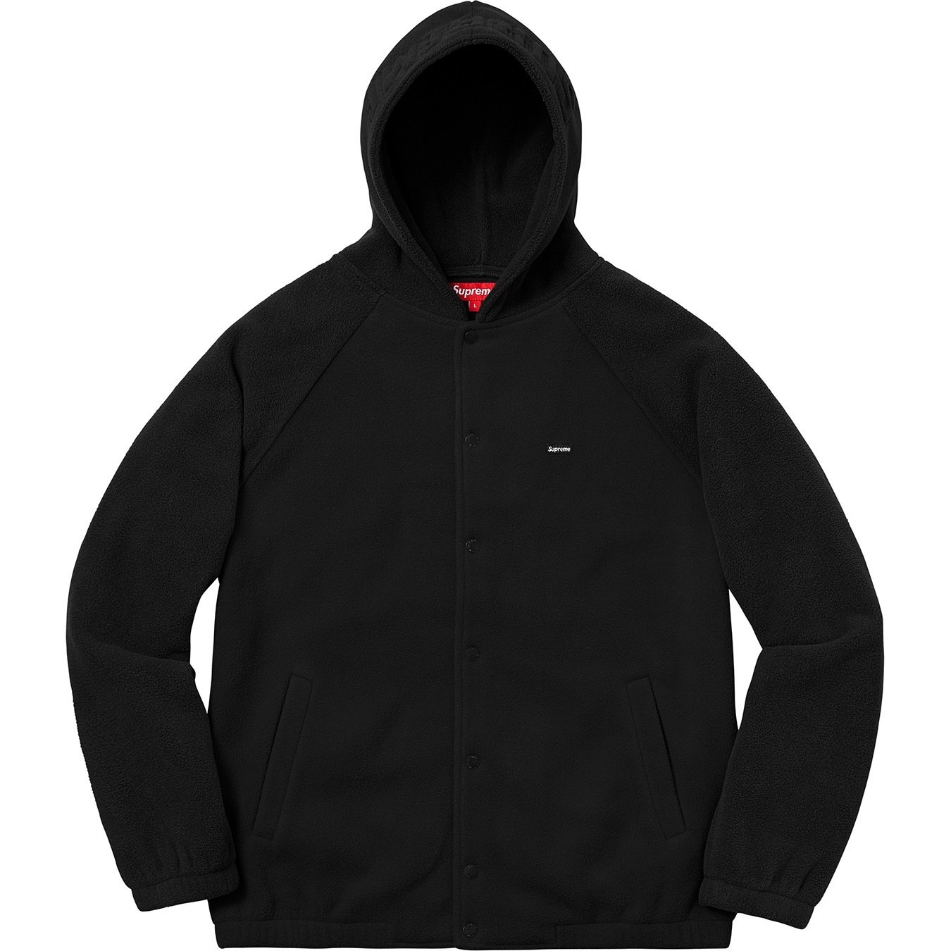 Supreme Polartec Hooded Raglan Jacket (FW18) - Black - $178