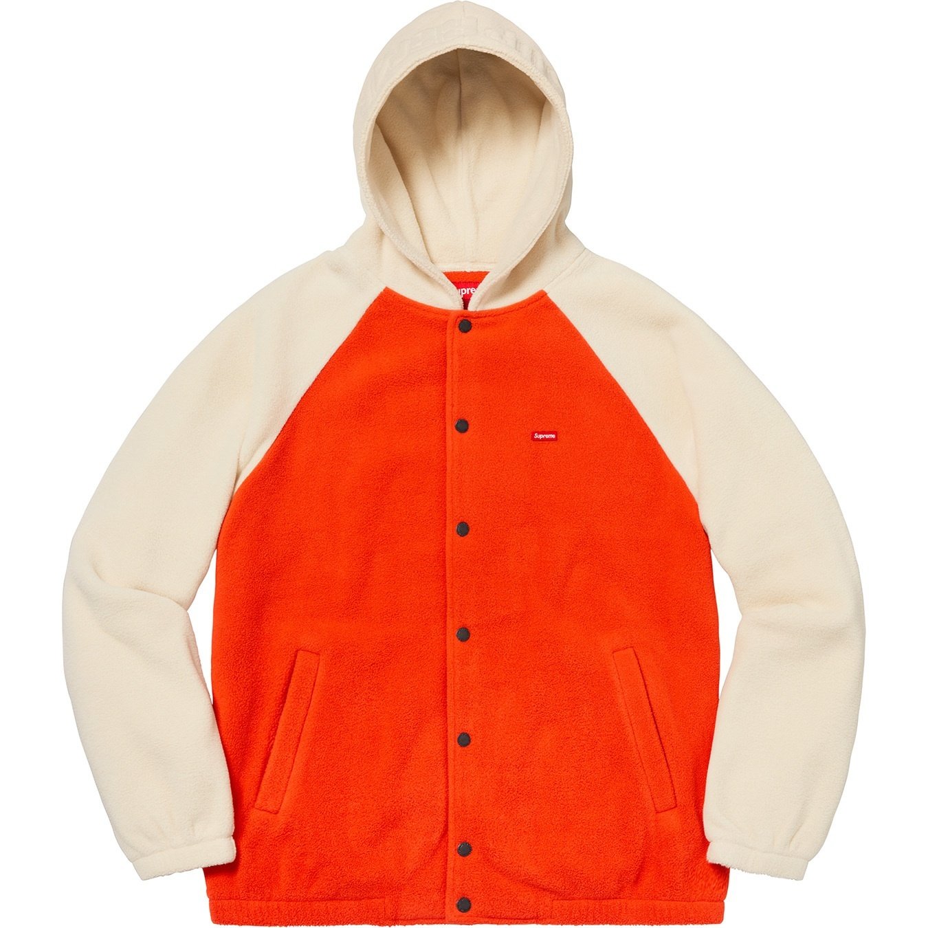 Supreme Polartec Hooded Raglan Jacket (FW18) - Orange - $178