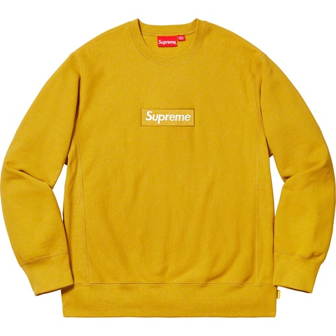 Supreme Box Logo Crewneck - Mustard