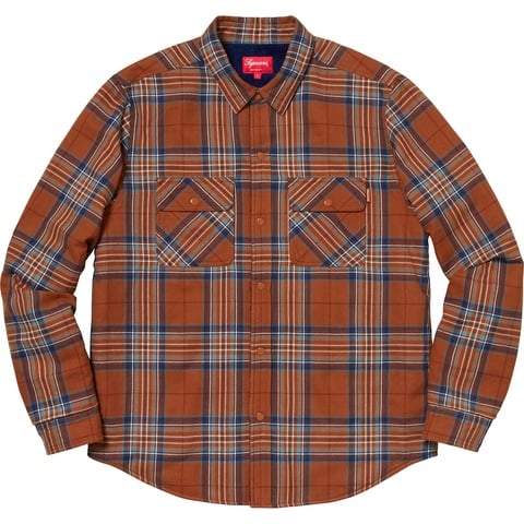 Pile Lined Plaid Flannel Shirt - fall/winter 2018 - Supreme