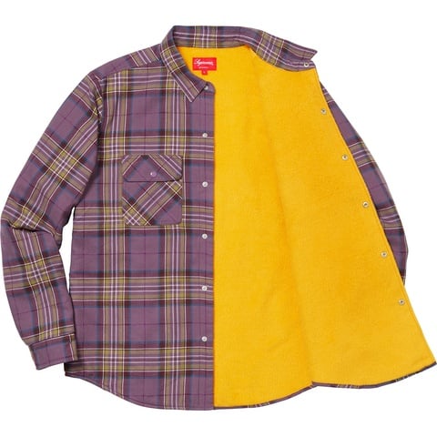 Pile Lined Plaid Flannel Shirt - fall/winter 2018 - Supreme
