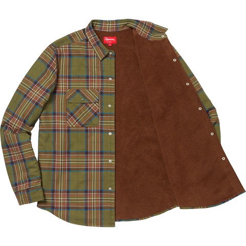 Pile Lined Plaid Flannel Shirt - fall/winter 2018 - Supreme