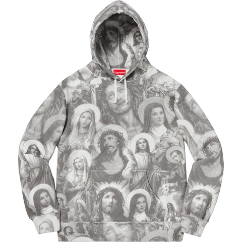 Supreme Jesus and Mary Hooded Sweatshirt - Dark Grey