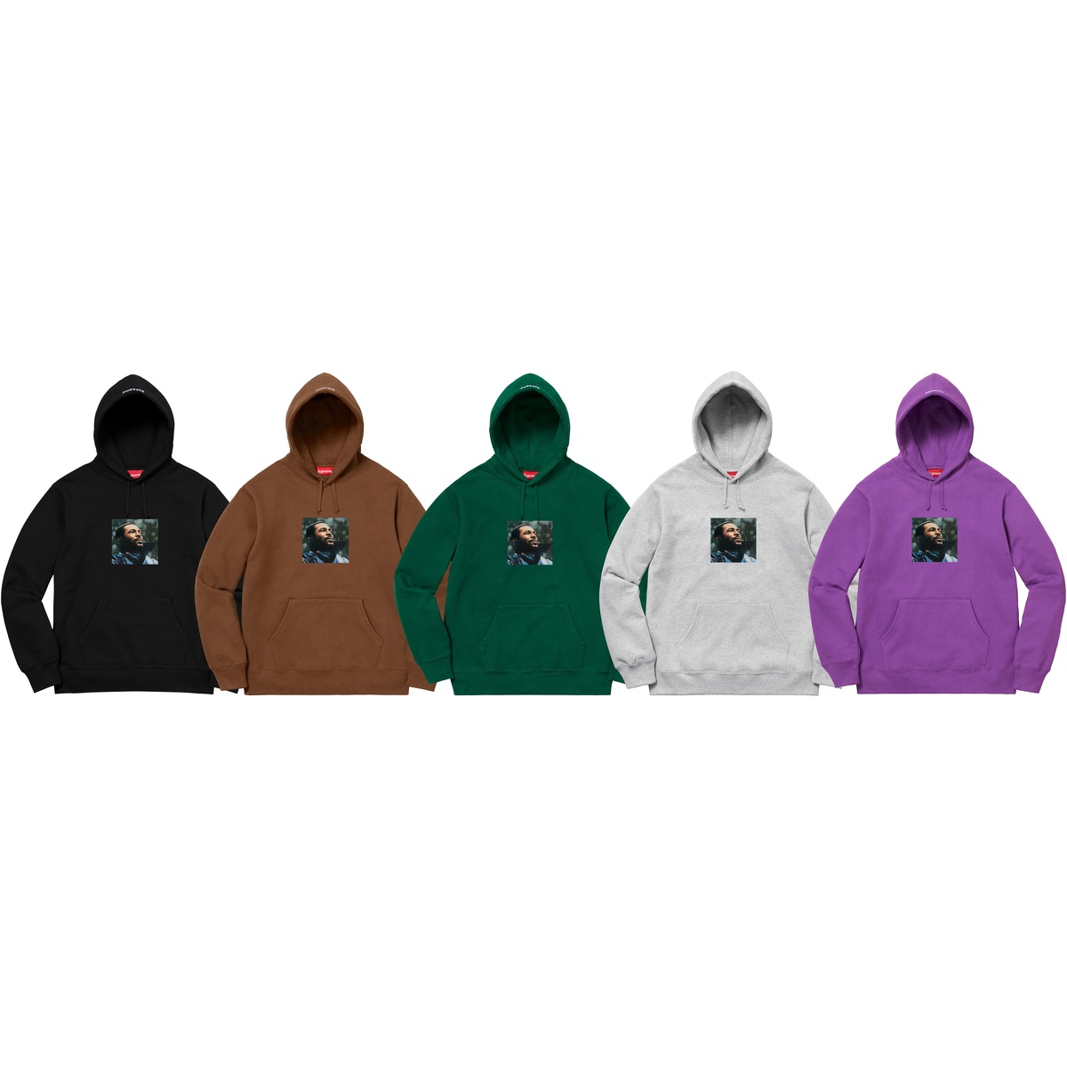 トップス SUPEREME Marvin Gaye Hooded Sweatshirt Supreme Marvin Gaye Hooded Sweatshirt Black Men's - FW18 - US
